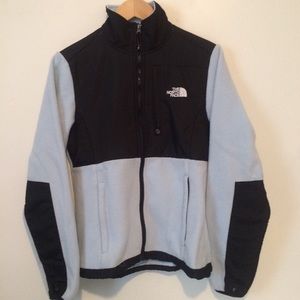 The North Face Black and Light Blue Jacket